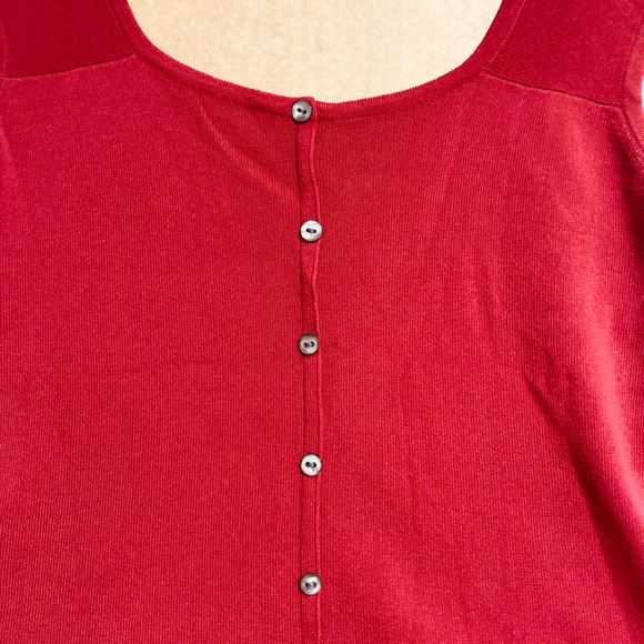 Button Down cropped Sleeveless Sweater Tank Large by J.A.C. - Picture 6 of 14